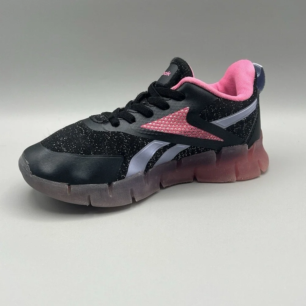 Reebok Zig N Glow Black‎ Pink Slip On Athletic Shoes - Kids Toddler Size 12
